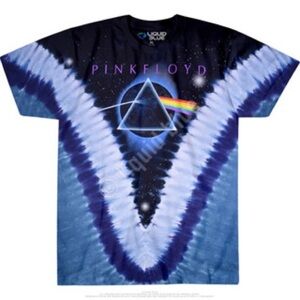 Liquid Blue Pink Floyd Heavyweight Cotton Band Tee T-shirt Unisex Medium hippie